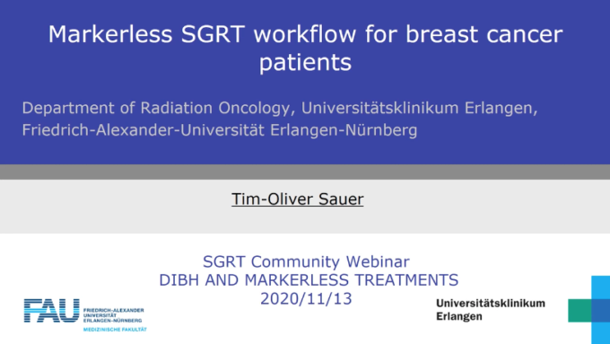 Markerless SGRT workflow for breast cancer patients